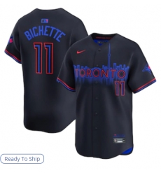 Men's Toronto Blue Jays #11 Bo Bichette Nike Black 2024 City Connect Limited Player Jersey