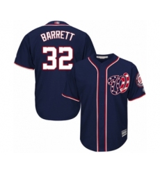 Youth Washington Nationals #32 Aaron Barrett Authentic Navy Blue Alternate 2 Cool Base Baseball Player Jersey