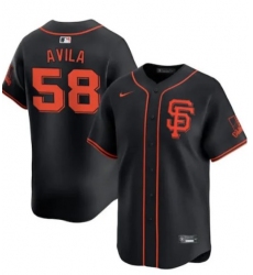 Men's San Francisco Giants #58 Nick Avila Black 2024 Black AlternateLimited Stitched Baseball Jersey