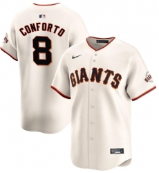 Men's San Francisco Giants #8 Michael Conforto Cream Cool Base Stitched Baseball Jersey