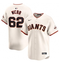 Men's San Francisco Giants #62 Logan Webb Cream Cool Base Stitched Baseball Jersey