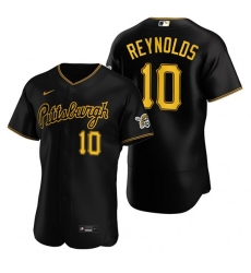 Men's Pittsburgh Pirates #10 Bryan Reynolds Nike Black Alternate 2nd Pittsburgh FlexBase Jersey