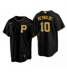 Men's Pittsburgh Pirates #10 Bryan Reynolds Nike Black Alternate Team Logo Coolbase Jersey