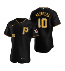 Men's Pittsburgh Pirates #10 Bryan Reynolds Nike Black Alternate Team Logo P FlexBase Jersey