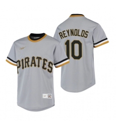 Men's Pittsburgh Pirates #10 Bryan Reynolds Nike Gray Cooperstown Collection Jersey