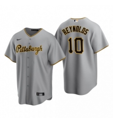 Men's Pittsburgh Pirates #10 Bryan Reynolds Nike Gray Road CoolBase Jersey