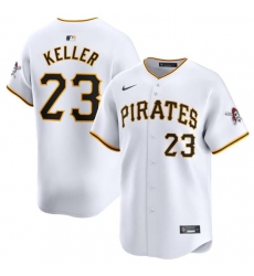 Men's Pittsburgh Pirates #23 Mitch Keller White Home Limited Baseball Stitched Jersey