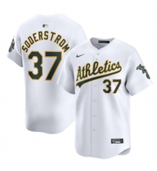 Men's Oakland Athletics #37 Tyler Soderstrom White Home Limited Stitched Jersey