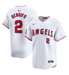 Men's Los Angeles Angels #2 Luis Rengifo White Home Limited Baseball Stitched Jersey