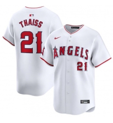 Men's Los Angeles Angels #21 Matt Thaisse White Home Limited Baseball Stitched Jersey