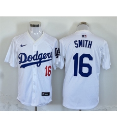 Men's Los Angeles Dodgers #16 Will Smith White 2024 Limited Stitched Baseball Jersey