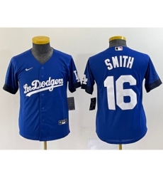 Women's Nike Los Angeles Dodgers #16 Will Smith Blue Stitched Cool Base Jersey