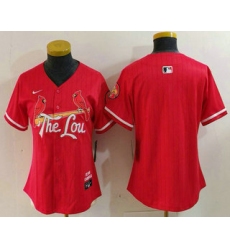 Women's St Louis Cardinals Blank Red 2024 City Connect Limited Stitched Jersey