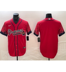 Men's Atlanta Braves Blank Red City Connect Cool Base Stitched Baseball Jersey