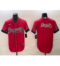 Men's Atlanta Braves Red Team Big Logo City Connect Cool Base Stitched Baseball Jersey