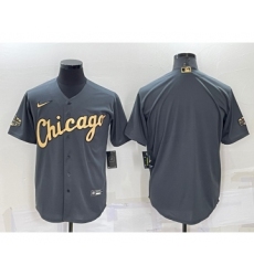 Men's Chicago White Sox Blank Grey 2022 All Star Stitched Cool Base Nike Jersey
