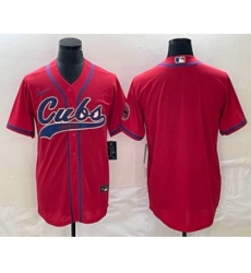 Men's Chicago Cubs Blank Green Cool Base Stitched Baseball Jersey