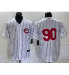 Men's Cincinnati Reds #90 White 2022 Field of Dreams Cool Base Jersey