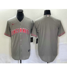 Men's Nike Cincinnati Reds Blank Grey Cool Base Stitched Baseball Jersey