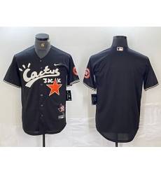 Men's Houston Astros Blank Black Cactus Jack Vapor Premier Stitched Baseball Jersey