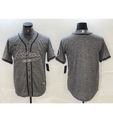 Men's Houston Astros Blank Grey Gridiron Cool Base Stitched Baseball Jerseys