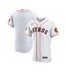 Men's Houston Astros Blank White 2022 World Series Flex Base Stitched Baseball Jersey