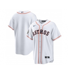 Men's Houston Astros Blank White 2022 World Series Home Stitched Baseball Jersey