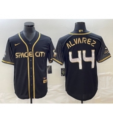 Men's Houston Astros #44 Yordan Alvarez Black City Connect Cool Base Stitched Baseball Jersey