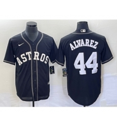 Men's Houston Astros #44 Yordan Alvarez Black Cool Base Stitched Baseball Jersey