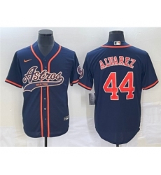 Men's Houston Astros #44 Yordan Alvarez Navy Cool Base Stitched Baseball Jersey