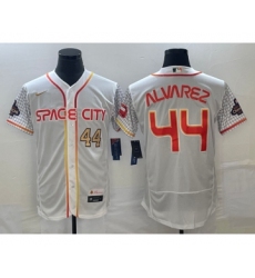 Men's Houston Astros #44 Yordan Alvarez Number White 2023 City Connect Flex Base Stitched Jersey