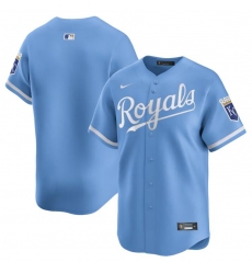 Men's Kansas City Royals Blank Light Blue 2024 Alternate Limited Stitched Baseball Jersey