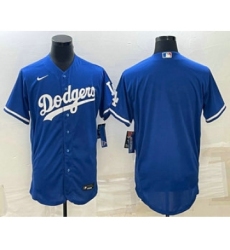 Men's Los Angeles Dodgers Blank Blue Flex Base Stitched Baseball Jersey