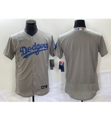 Men's Los Angeles Dodgers Blank Gray Flex Base Stitched Baseball Jersey