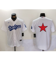 Men's Los Angeles Dodgers Blank White Cool Base Stitched Jerseys