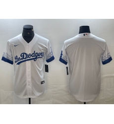 Men's Los Angeles Dodgers White Blank City Connect Cool Base Stitched Baseball Jersey