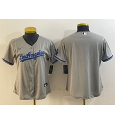 Women's Los Angeles Dodgers Blank Gray Stitched Jersey