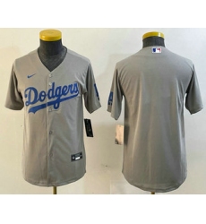 Youth Los Angeles Dodgers Blank Gray Cool Base Jersey