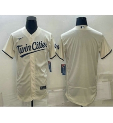 Men's Minnesota Twins Blank Cream 2022 City Connect Flex Base Stitched Jersey