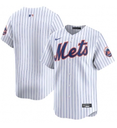 Men's New York Mets Blank 2024 White Home Limited Stitched Baseball Jersey