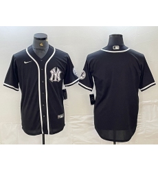 Men's New York Yankees Blank Black White Cool Base Stitched Jersey