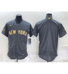 Men's New York Yankees Blank Grey 2022 All Star Stitched Flex Base Nike Jersey