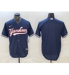 Men's New York Yankees Blank Navy Blue 2024 Cool Base Stitched Jersey