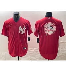 Men's New York Yankees Blank Red Cool Base Stitched Baseball Jersey