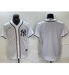 Men's New York Yankees Blank White Cool Base Stitched Jersey1