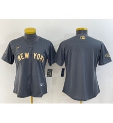 Women's New York Yankees Blank Grey 2022 All Star Stitched Cool Base Nike Jersey