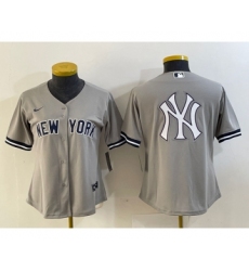 Women's Nike New York Yankees Blank Gray Stitched MLB Cool Base Jersey1