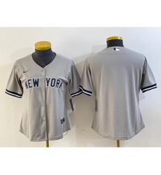 Women's Nike New York Yankees Blank Gray Stitched MLB Cool Base Jersey