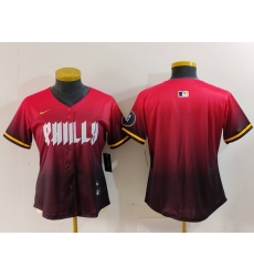 Women's Philadelphia Phillies Blank Red 2024 City Connect Limited Jersey