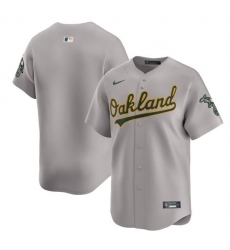 Men's Oakland Athletics Blank Gray Away Limited Stitched Jersey